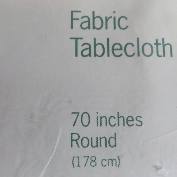 Martha Stewart Everyday Living 70 Inch Round Fabric Tablecloth Blue NIP - Picture 8 of 8